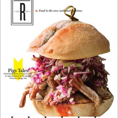 CHIMOLE® — Pigs Tales: Pigs Tales — pulled pork, chorizo, slaw and pig fries