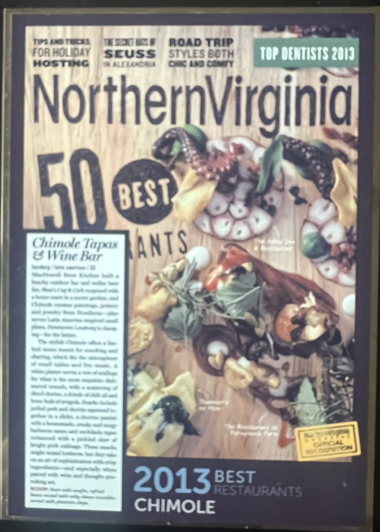 CHIMOLE® — 50 Best Restaurants 2013: Northern Virginia Magazine recognition for CHIMOLE®, 2013